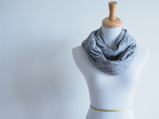 Light Grey Heathered Sweater Knit Infinity