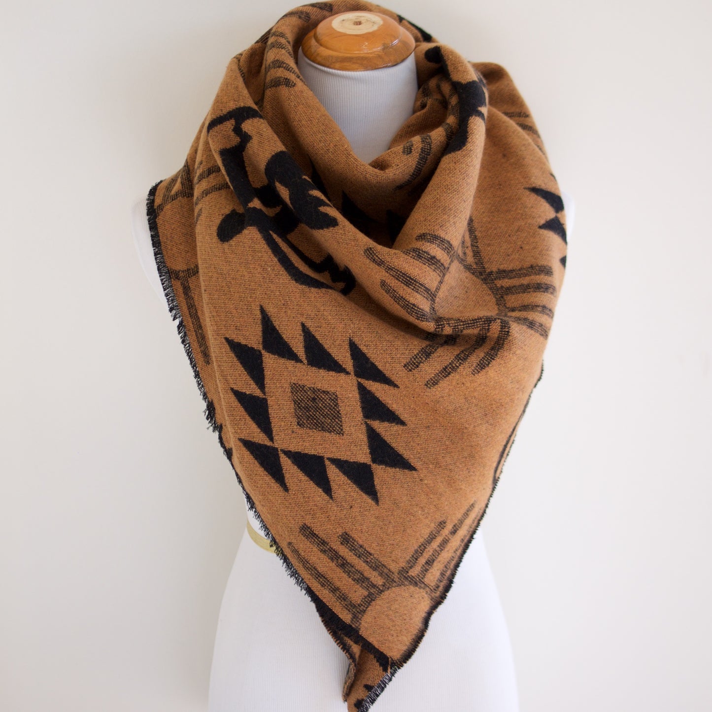 Black and Tan Triangle Scarf