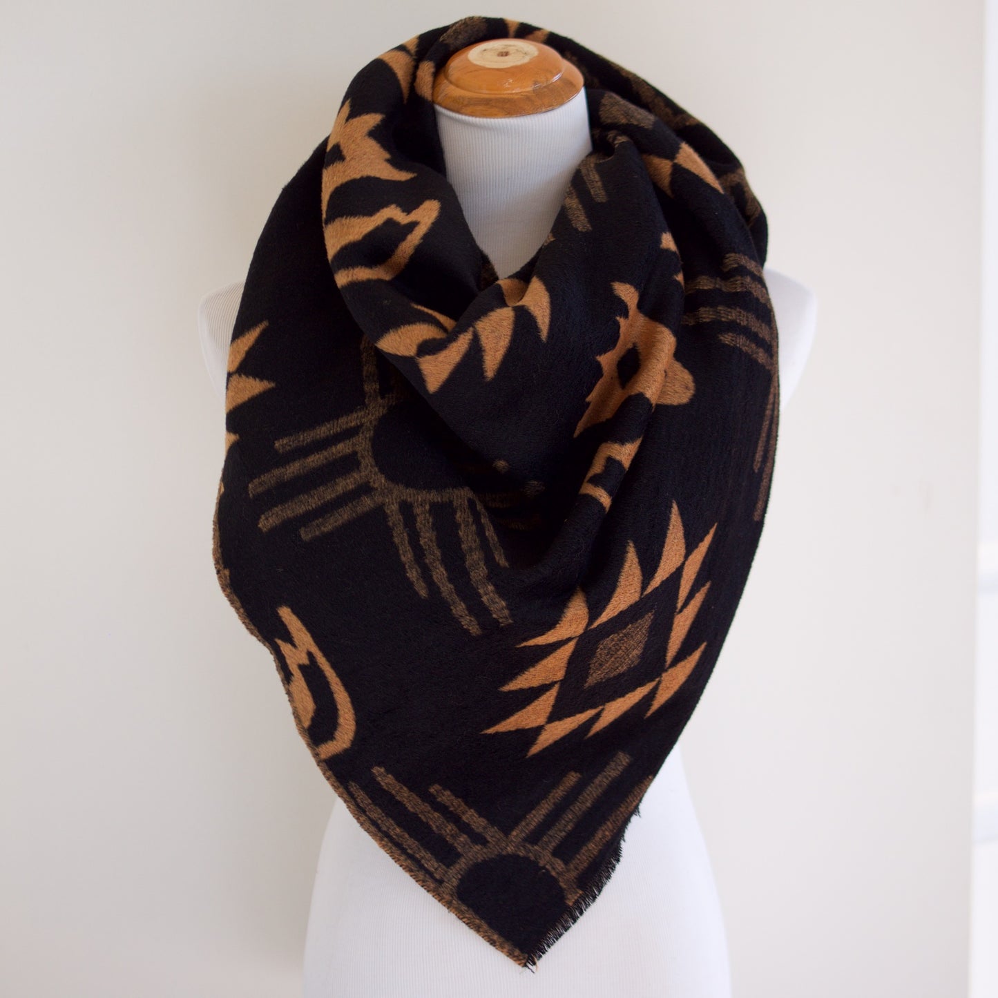 Black and Tan Triangle Scarf