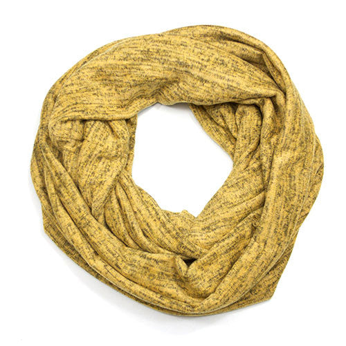 Mustard Heathered Sweater Knit Infinity